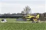 stor gul helikopter ved ulykke