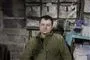 en trist ukrainsk soldat