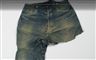 et par jeans med bukseben manglende