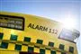 ambulance i gul og grønne farver