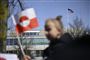 Demonstrationen lørdag ved den amerikanske ambassade i København fandt sted under parolen "Grønland tilhører grønlænderne".