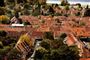 Oversigtsbillede af en masse røde villatage