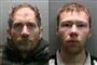 Mugshots af to blonde mænd med skæg