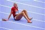 en smuk kvinde på en atletikbane
