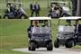 To  mænd i en golfvogn