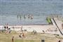 badegæster på strand
