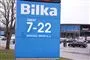 skilt foran bilka