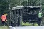 Personer ved udbrændt bus