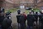 Pressefolk venter uden for Lyngby Ret på grundlovsforhøret mod Stein Bagger Foto: Jens Dresling / POLFOTO