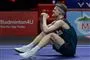 en badmintonspiller ærgrer sig