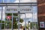 Indgangen til retten i Lyngby