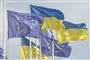 eu-flag sammen med det ukrainske