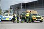 Politi og ambulancer efter et skyderi ved en moské i den svenske by Örebro, som ligger cirka 200 kilometer vest for Stockholm.
