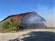 voldsom brand i stor lade - og redningskøretøjer