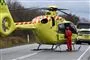 Lægehelikopter på landevej