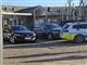 En masse politibiler foran indgangen til Sillebroen