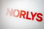 Norlys-logo med røde bogstaver på hvid baggrund