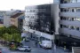 skadet bygning efter brand