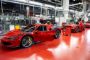 ferraribiler holder på række