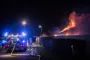stor brand med flammer