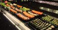 en buffet med sushi