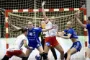 håndboldspillere i aktion 
