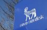 Skilt med Novo Nordisk-logo