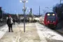 S-tog ved en snedækket perron