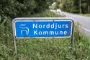 Skilt med teksten Norddjurs kommune.