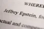Dokument med navnet Jeffrey Epstein skrevet