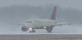 et fly i snestorm