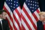 Macron og Trump med Stars and Stripes i baggrunden