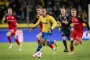 fodboldspillere i aktion