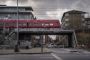 Et S-tog kører på højbanen ved Nordhavn