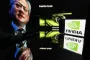 Person med Nvidia-skilt i baggrunden
