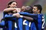 Inter-spillerne kan juble over at være klar til kvartfinalen i Coppa Italia.
 Foto: AP/Luca Bruno / POLFOTO