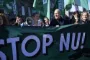 demonstranter på gaden