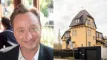 sammensat billede af mand og hus
