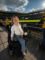 Mille Mastrup i kørestolen på stadion