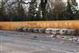 Den gule mur der adskiller Nørrebrogade og Assistens Kirkegården
