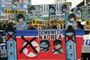 Demonstranter i Sydkorea viser deres uvilje mod Nordkorea 
 Foto: AP/Ahn Young-joon / POLFOTO