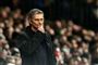 Inter-træner Jose Mourinho måtte sande, at Manchester United blev sidste stop i Champions League. 
 Foto: AP/Paul Thomas / POLFOTO