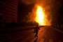 En gaseksplosion i moskva har affødt brande med 200 høje flammer
 Foto: Gleb Shelkunov / POLFOTO