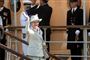 Dronning Margrethe går i land i Århus Havn. Nu står den på royal sommerferie.
 Foto: Andreas Szlavik / POLFOTO