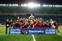 Tysklands talenter fejrer finalesejren over England ved U-21 EM.
 Foto: Niklas Larsson / POLFOTO