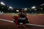 Tyson Gay fejrer sejren i Rom
 Foto: Gregorio Borgia / POLFOTO