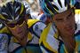 Armstrong og Contador kan ikke ligefrem beskyldes for at være hurtige til at indlevere dopingkontrolprøver.
 Foto: Christophe Ena / POLFOTO