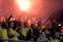 En voksen mand og en dreng skal have fået alvorlige brandskader af fyrværkeri på Brøndby Stadion.
 Foto: Tariq Mikkel Khan / POLFOTO